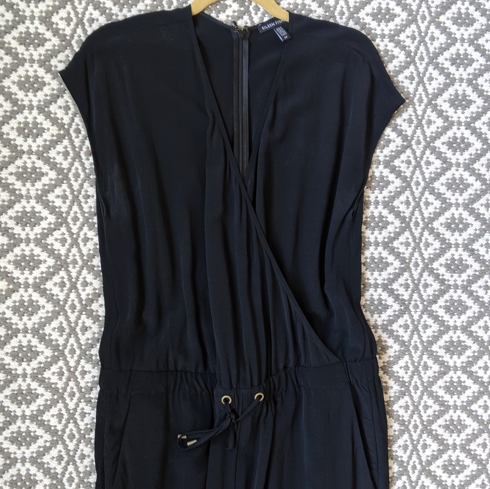 Eileen Fisher wide leg crop jumpsuit S/P - Picture 2 of 5